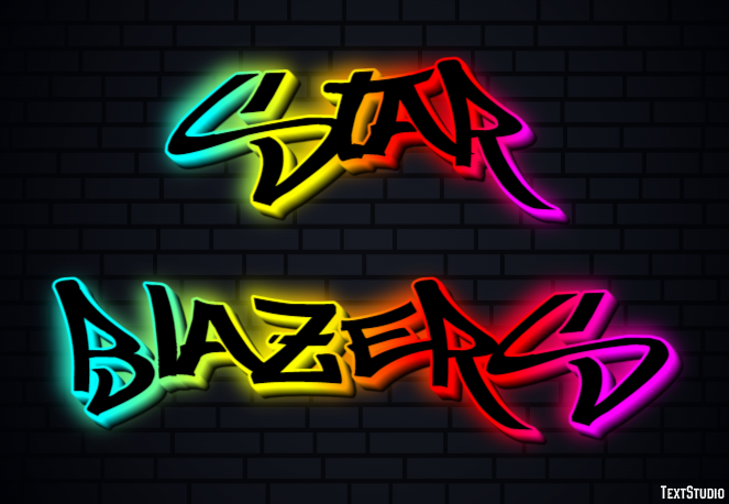 Star Blazers Text Effect