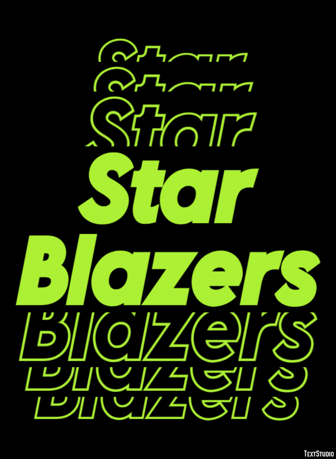 Star Blazers Text Effect