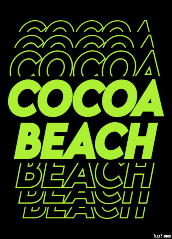 Cocoa Beach Efekt tekstowy