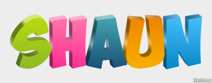 Shaun Efeito de texto