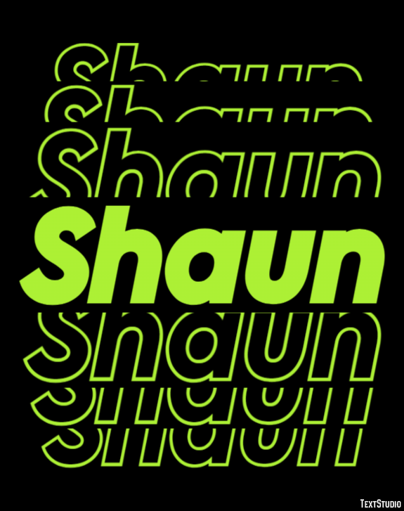 Shaun Text effect