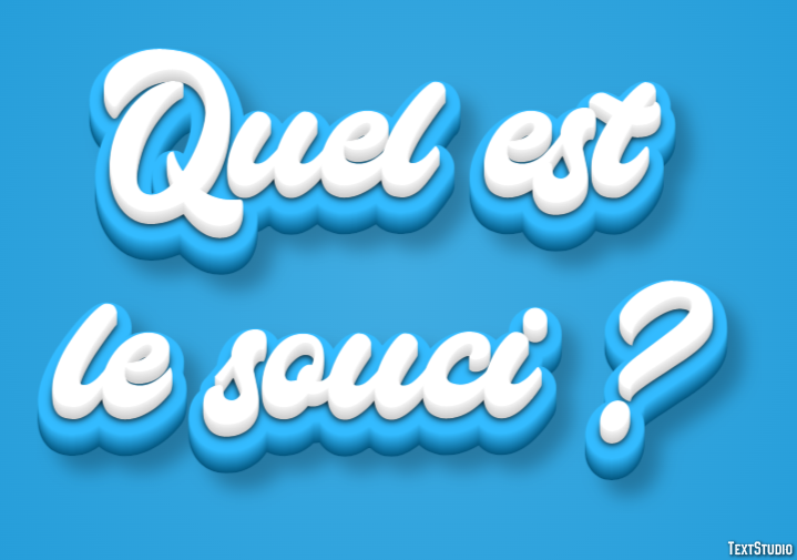 Quel est le souci ? Effet de texte