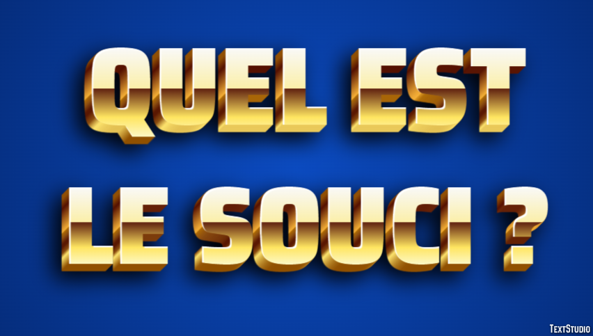 Quel est le souci ? Effet de texte