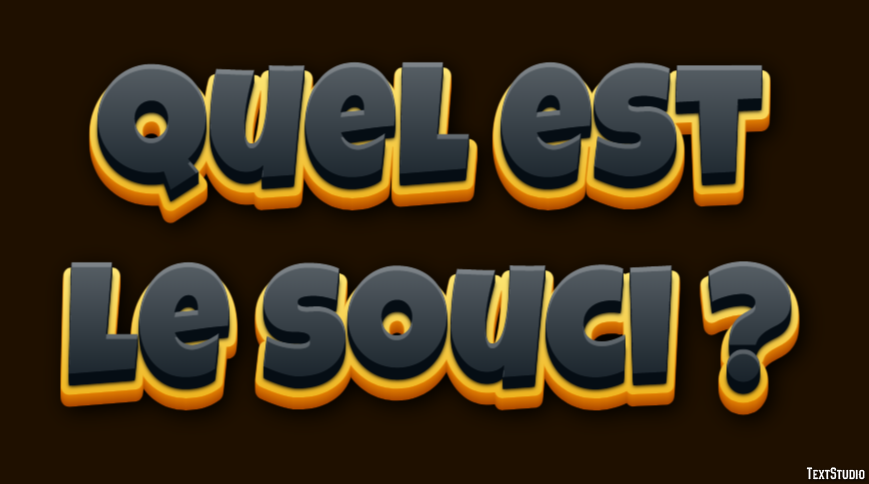 Quel est le souci ? Effet de texte