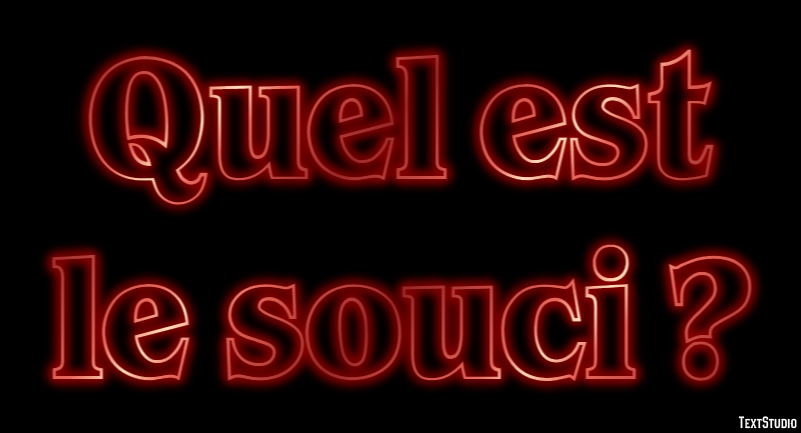 Quel est le souci ? Effet de texte