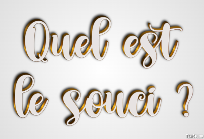Quel est le souci ? Effet de Texte
