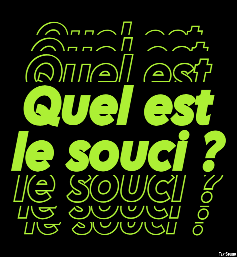 Quel est le souci ? Effet de Texte