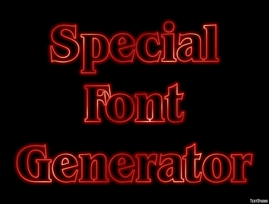 Special Font Generator Efekt tekstowy