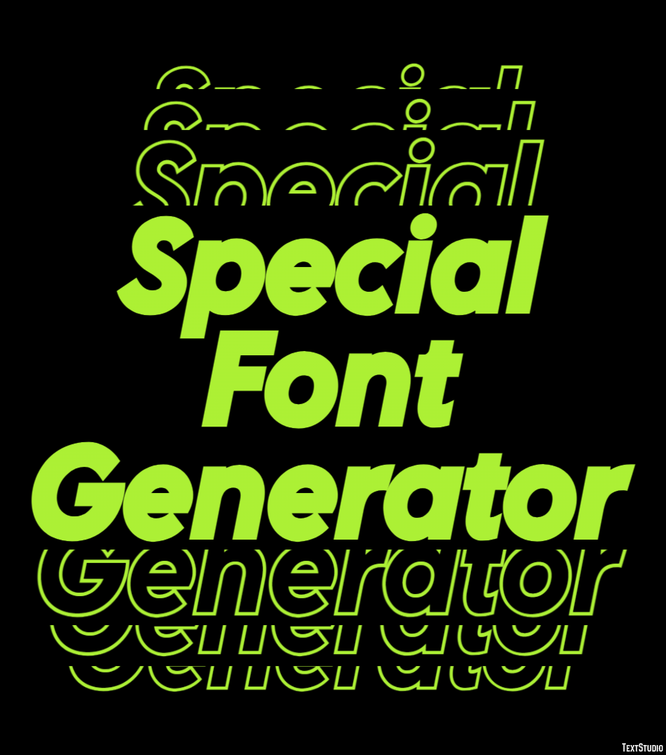 Special Font Generator Efekt tekstowy