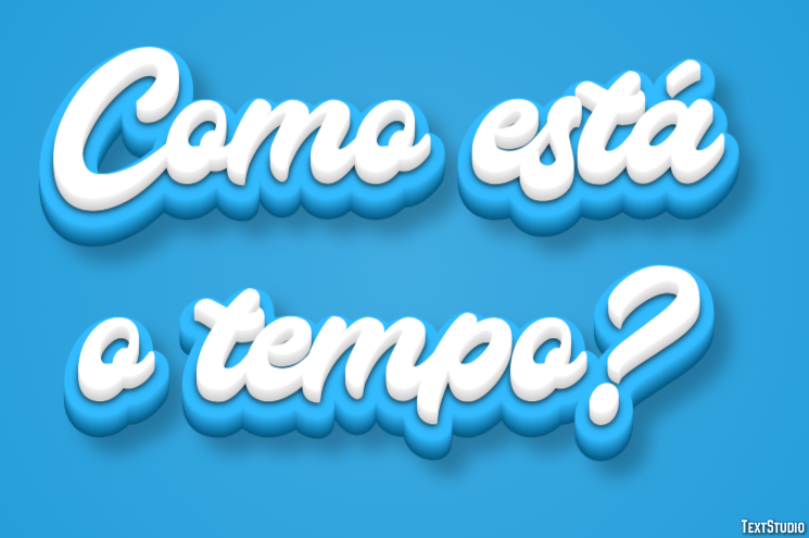 Como está o tempo? テキスト効果