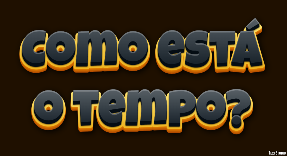 Como está o tempo? Efeito do texto