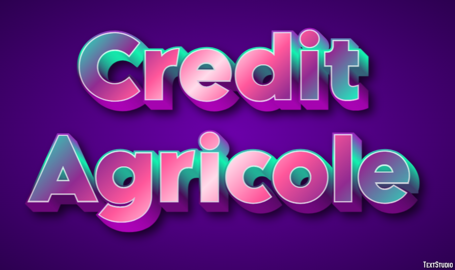 Credit Agricole Texteffekt