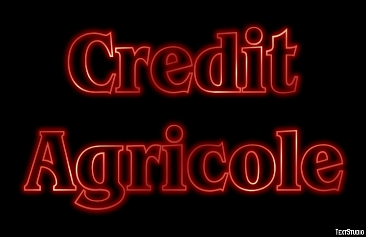 Credit Agricole Texteffekt