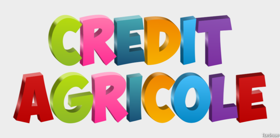 Credit Agricole Texteffekt