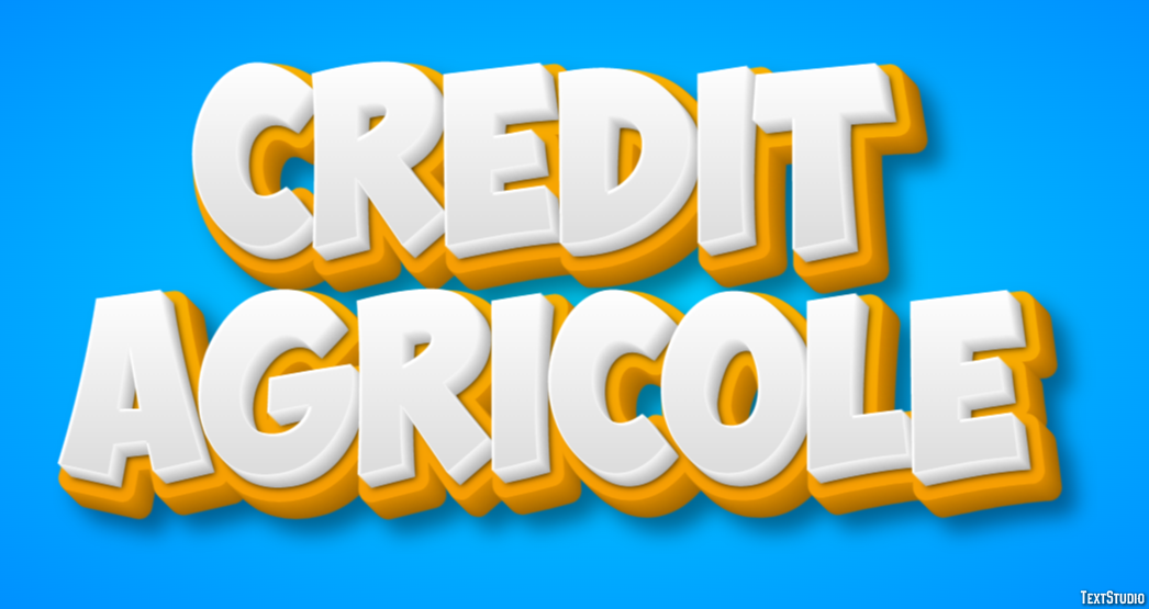 Credit Agricole Texteffekt