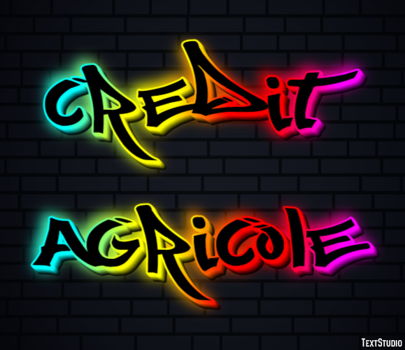 Credit Agricole Texteffekt