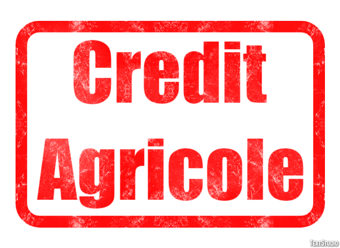 Credit Agricole Texteffekt