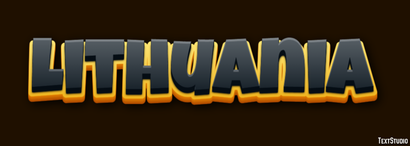 Lithuania Text Effect
