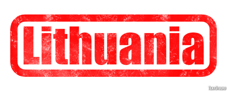 Lithuania Efeito de texto