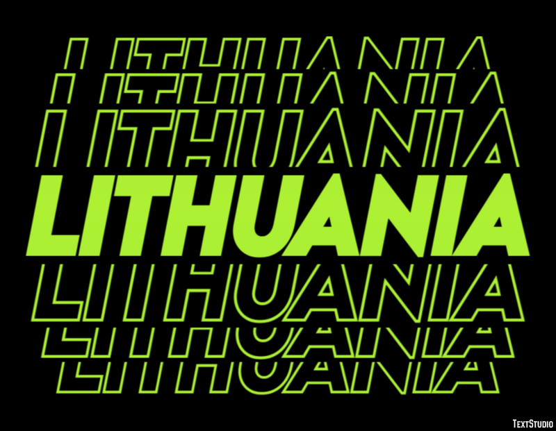 Lithuania Text Effect