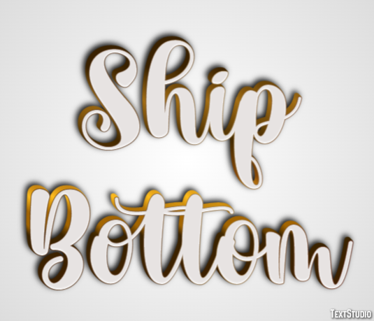 Ship Bottom Efekt tekstowy