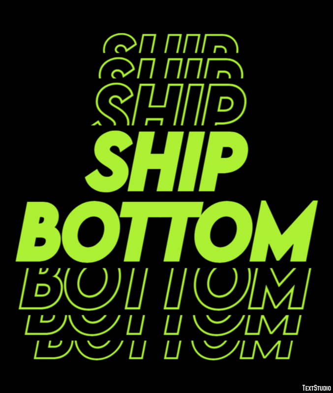 Ship Bottom Efekt tekstowy
