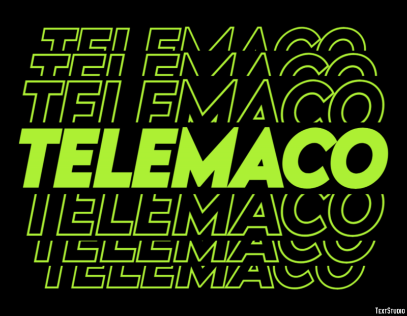 Telemaco Effetto testo