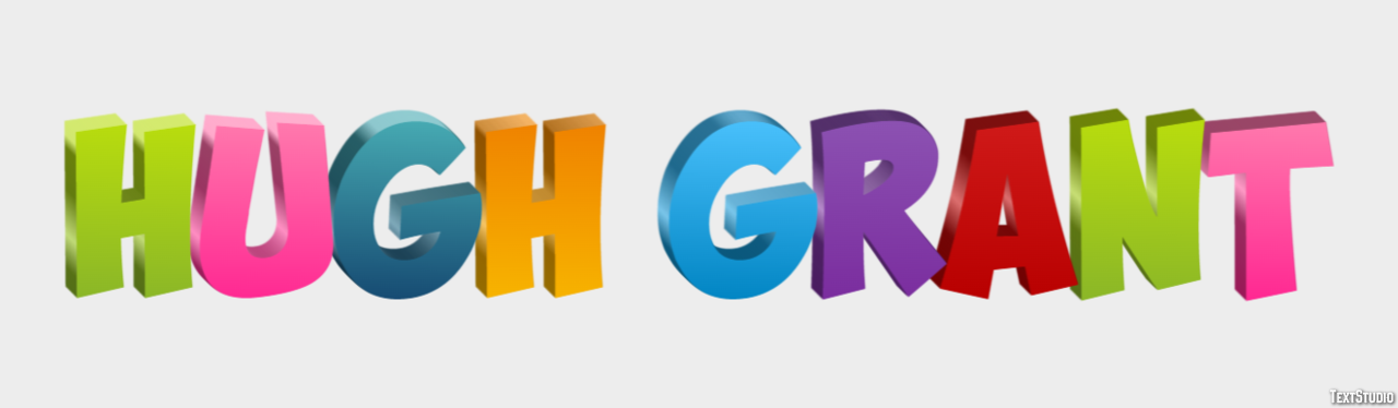Hugh Grant Text effect
