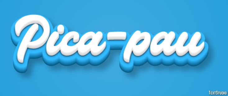 Pica-pau Efeito do texto