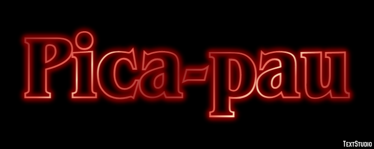 Pica-pau Efeito de texto
