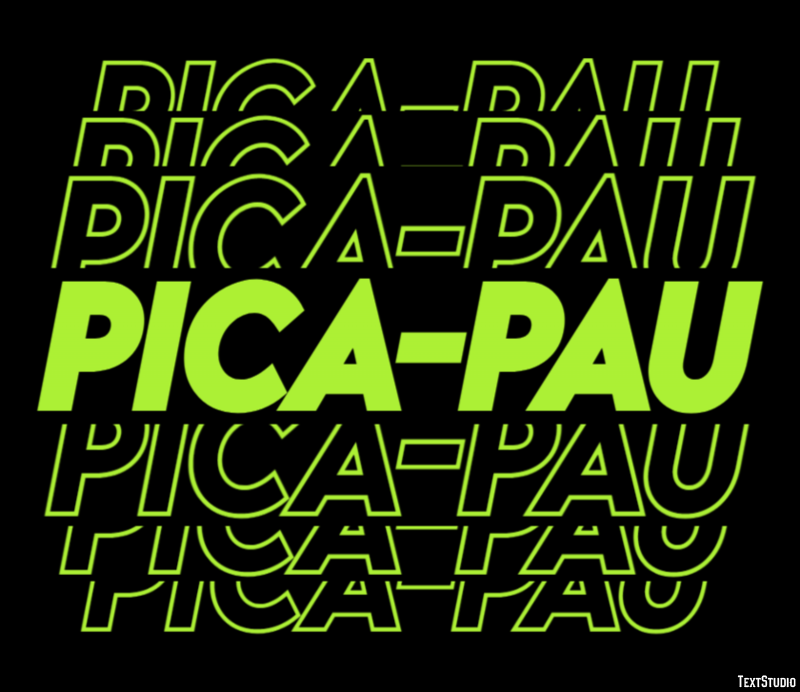 Pica-pau Efeito do texto
