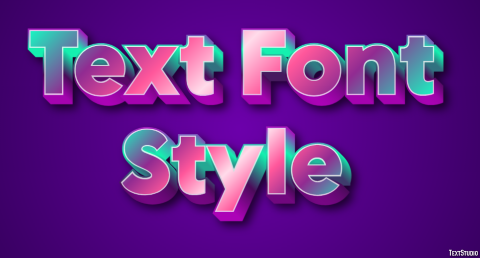 Text Font Style Effetto testo
