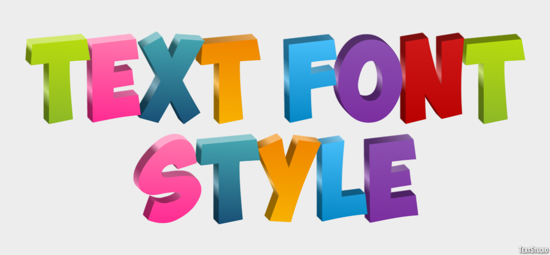 Text Font Style Effetto testo