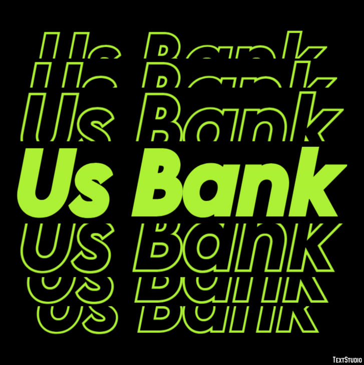 Us Bank Efeito de texto