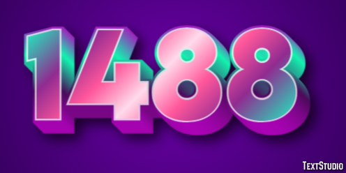 1488 Tekst Effect