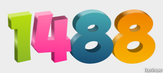 1488 Tekst Effect