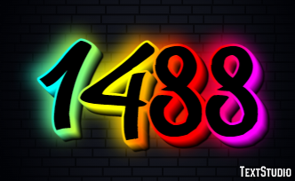 1488 Tekst Effect