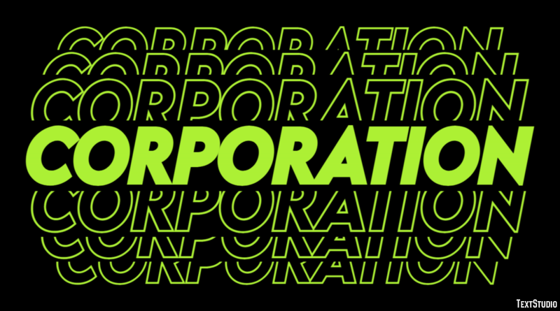 Corporation Text Effect