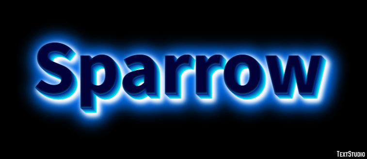 Sparrow Effetto testo