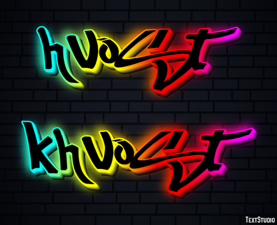 хвост khvost Эффект текста
