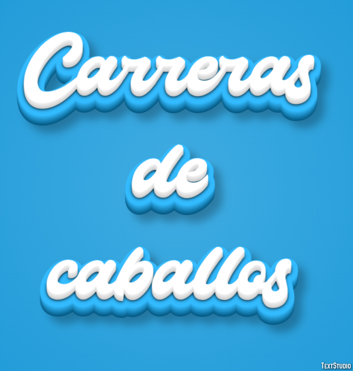 Carreras de caballos Efecto de texto
