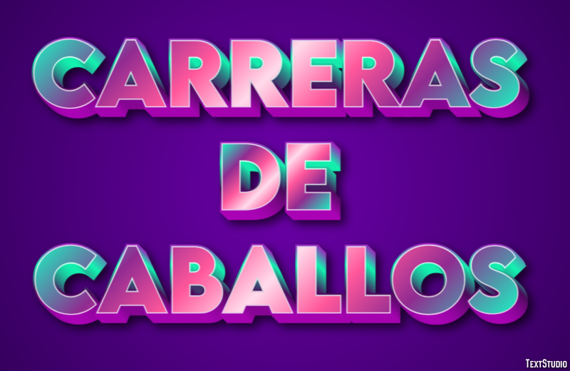 Carreras de caballos Efecto de Texto