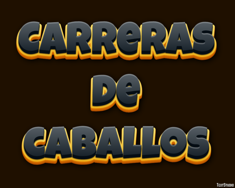 Carreras de caballos Efecto de texto