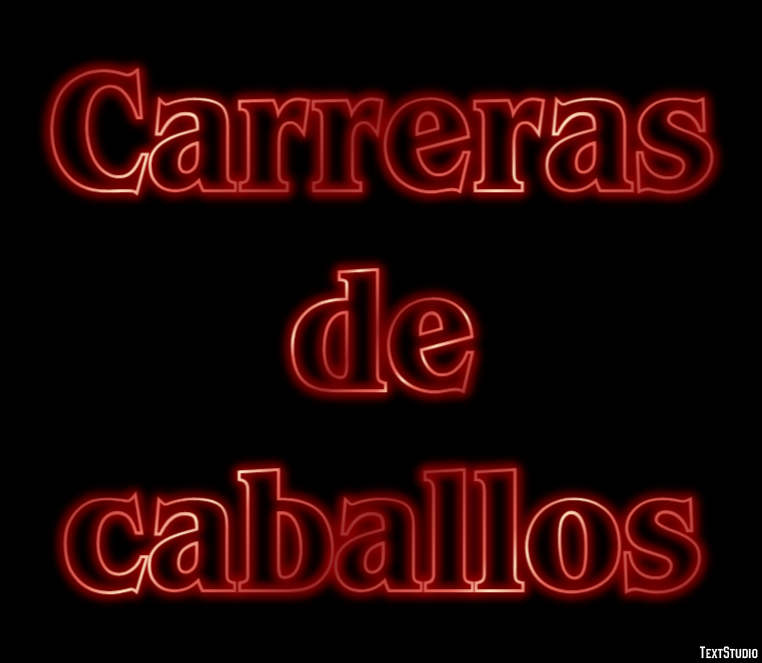 Carreras de caballos Efecto de texto