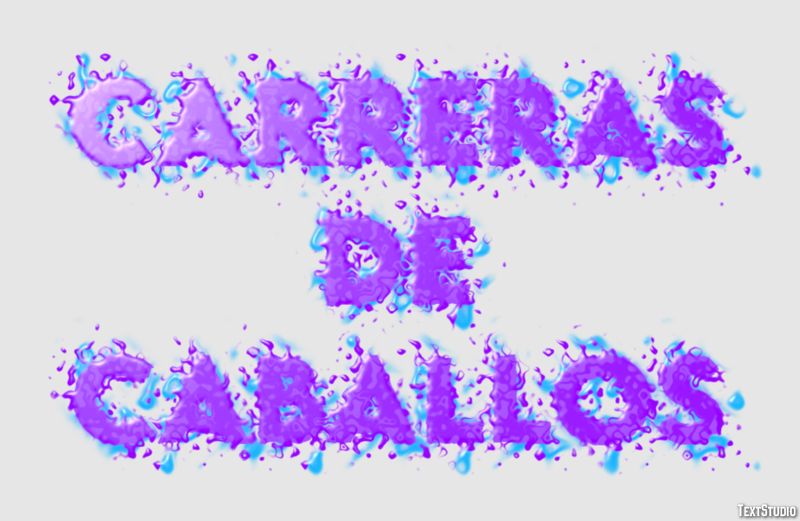 Carreras de caballos Efecto de texto