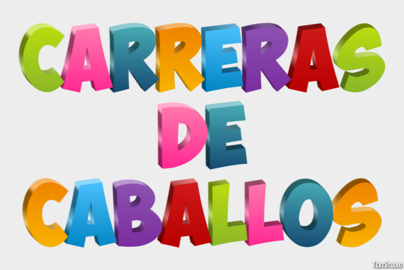 Carreras de caballos Efecto de Texto