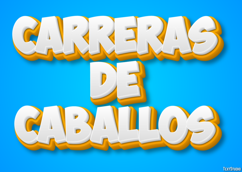 Carreras de caballos Efecto de texto