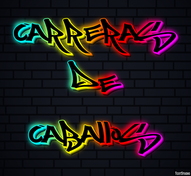 Carreras de caballos Text Effect