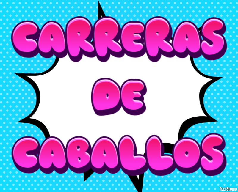 Carreras de caballos Efecto de texto