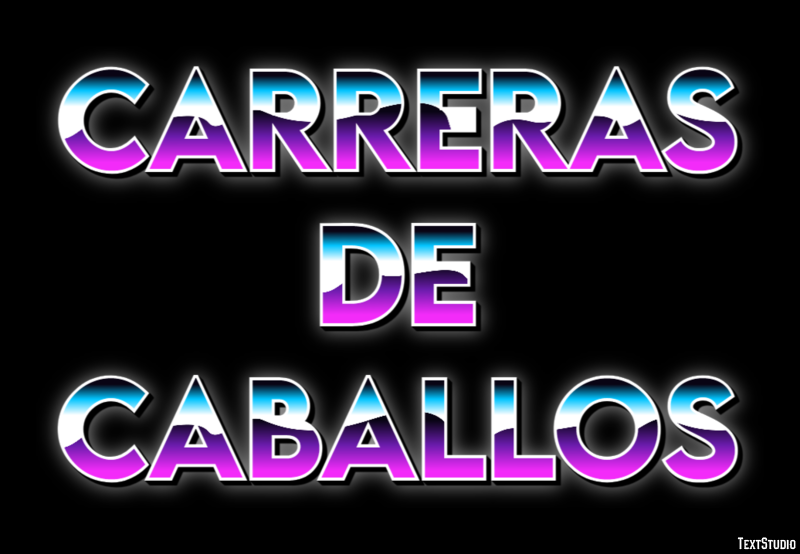 Carreras de caballos Efecto de texto